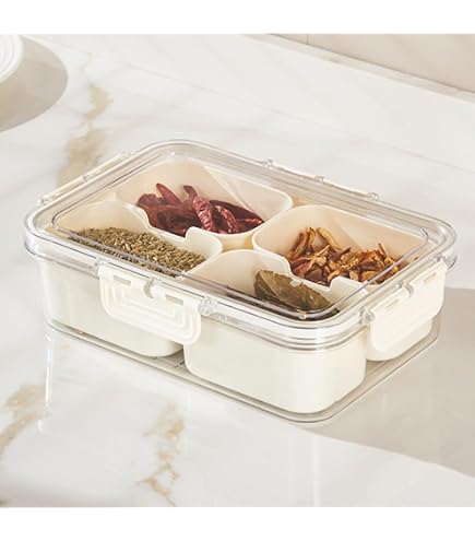 Amazon｜蓋付き密閉食品保存容器(7.5オンス+26オンス、取り外し可能な